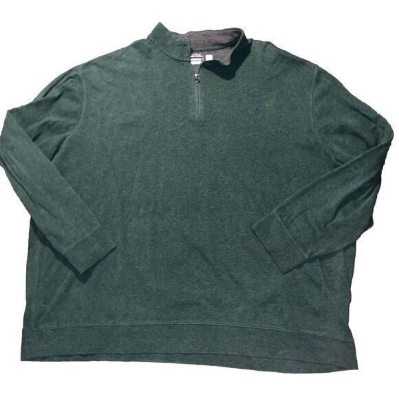 Polo Ralph Lauren Other - Polo Ralph Lauren Luxury Jersey Quarter Zip Pullover Mens 4XLT Dark Green Color